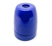 Porselein lamphouder e27 blauw