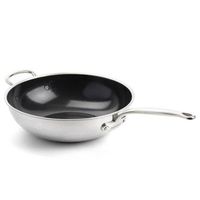 GreenPan Première Wok - 30cm - 4.7L - Inox - Induction - Met Deksel