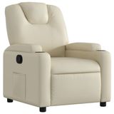 VidaXL Relaxfauteuil Crème Kunstleer