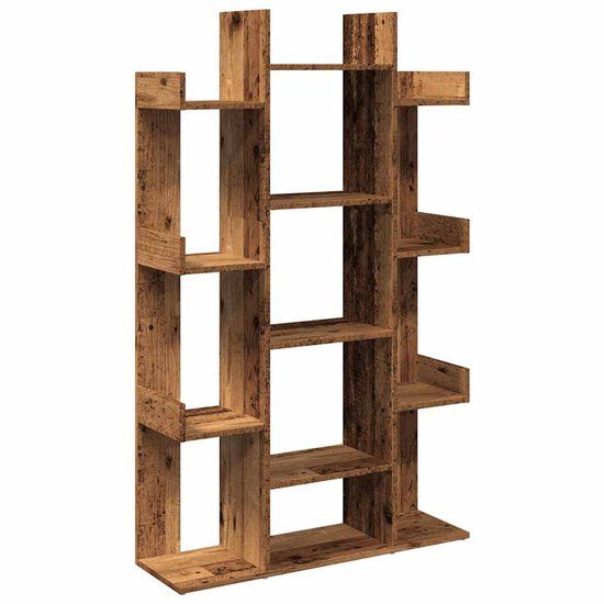 vidaXL Boekenkast 86x25,5x140 cm bewerkt hout oud houtkleurig