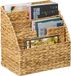 Merkloos Relaxdays Tijdschriftenhouder - Waterhyacint - 41 x 40 x 25 cm - 4 Vakken