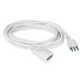 Poly Pool PP0381XAM 3m elektrische verlenging 3x0,75mm stekker en bus 10A 2P+T