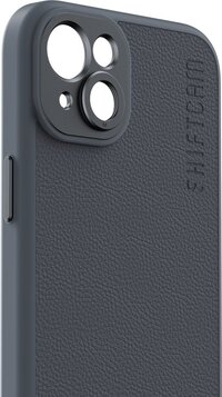 ShiftCam iPhone 15 Plus Case - Antraciet - Vegan Leather - Lens Mount - Hardcase