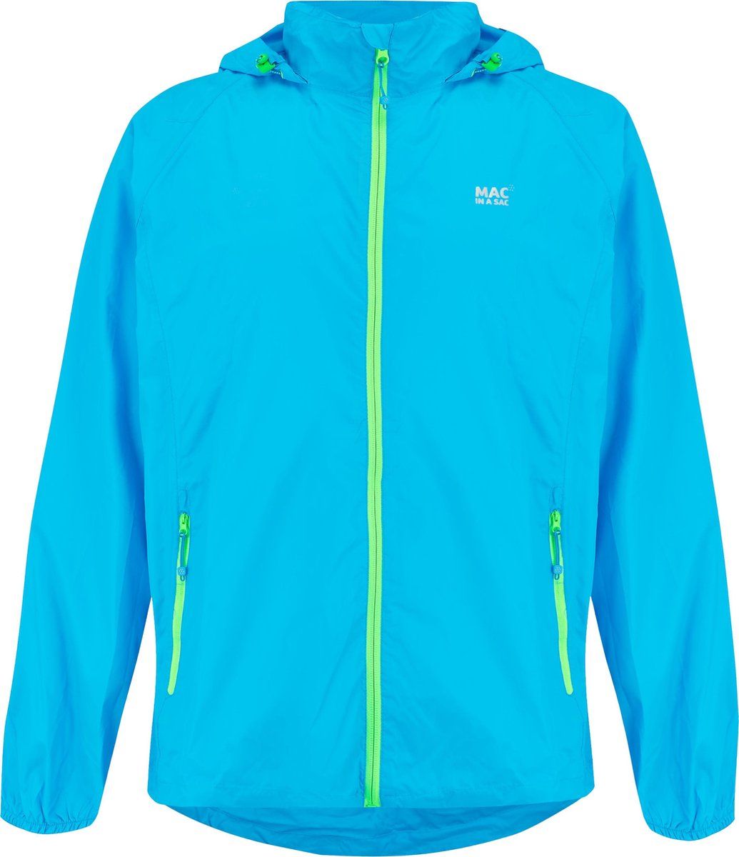 Mac in a Sac Origin 2 Regenjas Unisex - Neon Blauw - Maat 2XL