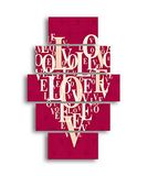 Homemania Wandfoto, 5 stuks, Valentine's Day-from Living, Room-Multicolor, 95 x 0,3 x 60 cm, HM205MDF267, MDF