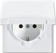 Busch-Jaeger 20 EUGK-32-101 - Type F - CEE 7/4 - 2P+E - White - IP44 - 250 V