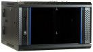 DSIT 6U wandkast (kantelbaar) met glazen deur 600x600x368mm (BxDxH)