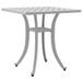 Table de jardin 53x53x53 cm fonte d'aluminium blanc