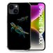 Beschermhoesje iPhone 14 Plus (6,7 inch) hoesje, schildpad motief, zwart, meerkleurig