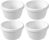 HENDI Ramekin, 4 stuks, geribbeld, 50ml, wit