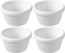 HENDI Ramekin, 4 stuks, geribbeld, 50ml, wit
