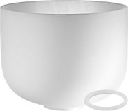 Sonic Energy Kristallen klankschaal - 30,5 cm sacraal chakra - 432 Hz tuning, noot D4 - voor meditatie, yoga, geluidsgenezing - siliconen ring inbegrepen (CSB12D)