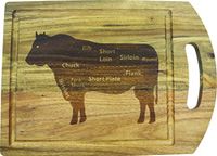 FACKELMANN 688536 snijplank acacia, hout, bruin, 39 x 28 x 1,8 cm