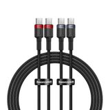 Baseus Cafule USB-C naar USB-C kabel 2m 100W Zwart/Grijs/Rood