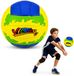 Lean toys Ballon de volley-ball d'entraînement jaune et bleu 22 cm taille 5