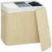 HOMCOM bamboe wasmand met deksel uitneembare waszak 144 L crème