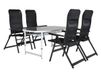 Obelink Cyprus 150 Grey/Queen Luxe 3D Black table et fauteuils inclinables