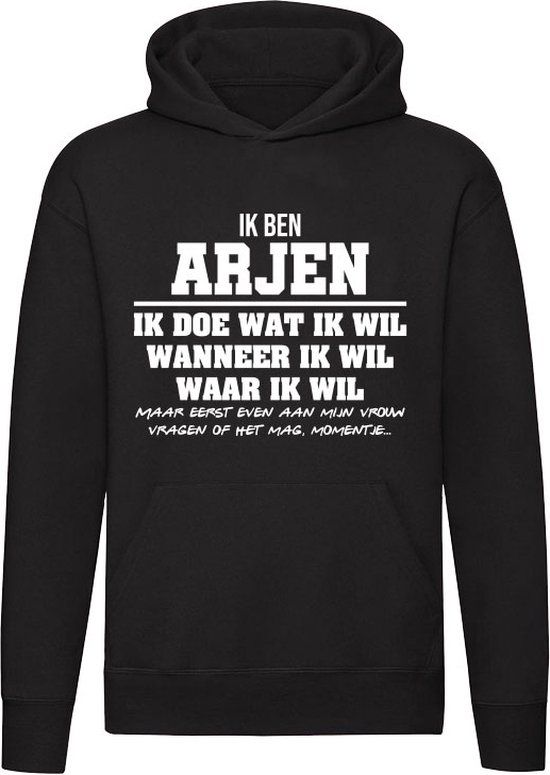 Sol's Zwarte Unisex Hoodie - Arjen - Verjaardagscadeau - Maat M