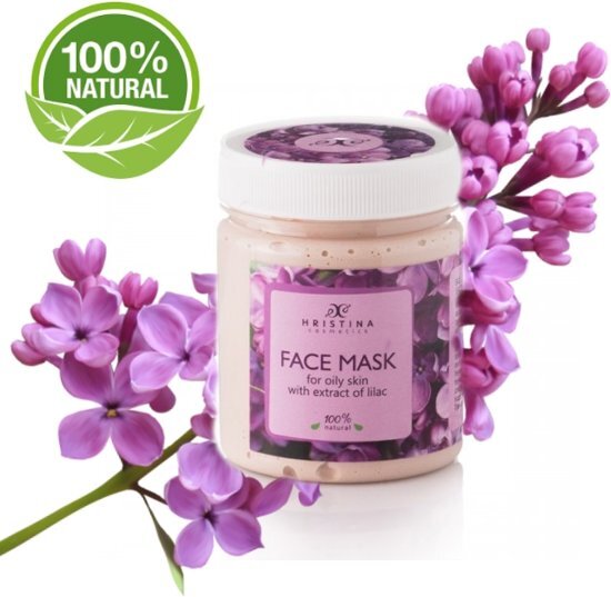 Hristina Reinigende Lilac Masker Voor De Gecombineerde & Vette Huid 100% Natuurlijk - Gecertificeerd - 200 ml