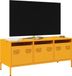 Maison Exclusive - meuble TV, couleur jaune moutarde, 101,5 x 39 x 43,5 cm, en acier laminé à froid