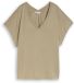 Tom Tailor T-shirt met V-hals - Maat S - Silver Olive