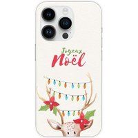 Apple iPhone 15 Pro Beschermende Siliconen Case met Lichtgevend Rendier