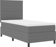 vidaXL Boxspringbed Lichtgrijs en Wit 90 x 200 cm Corduroy stof
