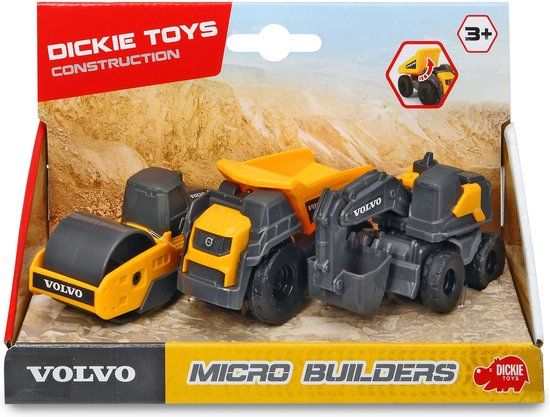Simba Dickie Volvo Micro Werkvoertuigen, 3st.