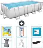 Bestway Power Steel Bestway Rechthoekig Power Steel Zwembad - 488 x 244 x 122 - Grijs