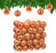 Relaxdays kerstballen set van 50, kunststof, mat en glanzend, Ø 6 cm, oranje