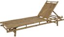 In And Outdoormatch Ligstoel - Bamboe - 200x70x30 cm - Max. 130 kg
