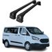 Omac Barres de toit compatibles avec Ford Tourneo Custom I 2012-2023 – 2 barres – antivol inclus – Aluminium noir