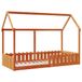 Maison Exclusive - Lit enfant, modèle maison, vert lavé, 90x200 cm, pin massif