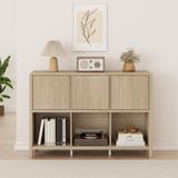 en.casa Dressoir Lukkodso eikenkleurig 110x30x77 cm