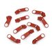cyclingcolors 10 x vervangende ritssluiting-reparatieset voor ritssluiting, hoofd nr. 5, schuivers voor kleding, tassen, jassen, tassen, koffers, jeans, donker roest