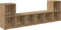 vidaXL Tv-meubelset - 4 stuks - Artisan Eiken Bewerkt Hout