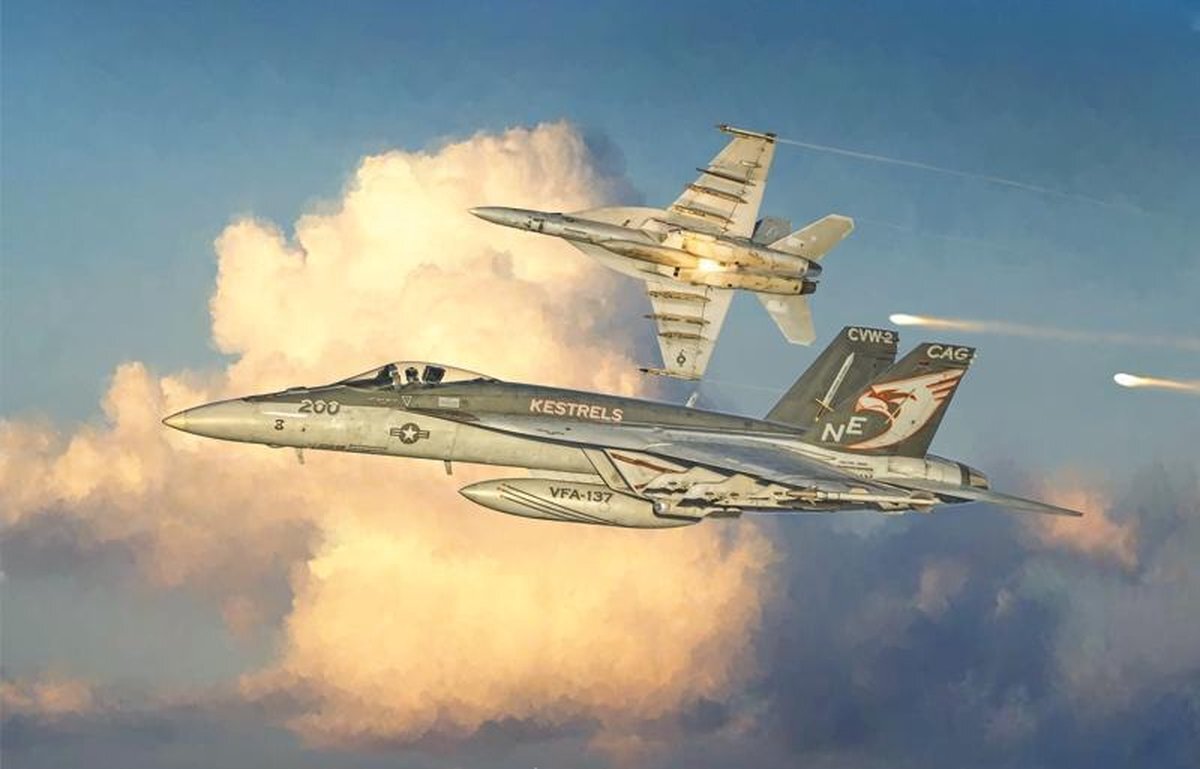 Italeri 510002791 1:72 F/A-18E Super Hornet-modelbouw, bouwpakket, standmodelbouw, knutselen, hobby, lijmen, plastic kit, detailgetrouw, ongelakt