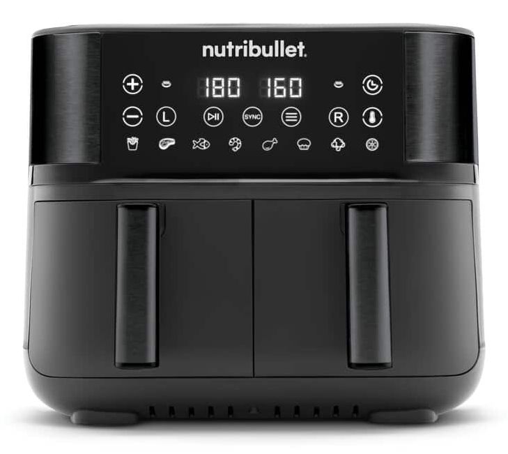 NutriBullet Air Fryer Double Bac Dubbel 8 l Vrijstaand 2850 W Zwart