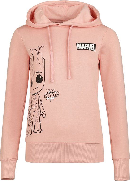 Guardians Of The Galaxy I Am Groot Dames Trui met capuchon - oudroze - L