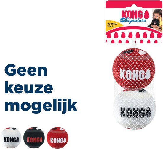 KONG Signature Speelballen L - Speelballen voor Honden - 2 stuks