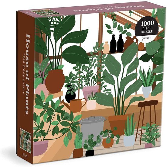 Mudpuppy Press House of Plants 1000 Piece Puzzle in Square Box