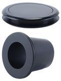 Bagues et couvercles en silicone pour meubles de terrasse avec parasol, 2 ensembles, noir