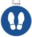 Exacompta Zelfklevend bord stoppen verplicht 20cm - Blauw - 67023E