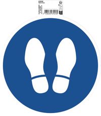 Exacompta Zelfklevend bord stoppen verplicht 20cm - Blauw - 67023E
