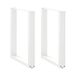 VidaXL Eettafelpoten 2 stuks U-vormig 70x72-73 cm Staal Wit