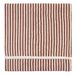 Yard Hebden Gestreepte katoenen badstof badhanddoek (Pecan, 70 x 130 cm)