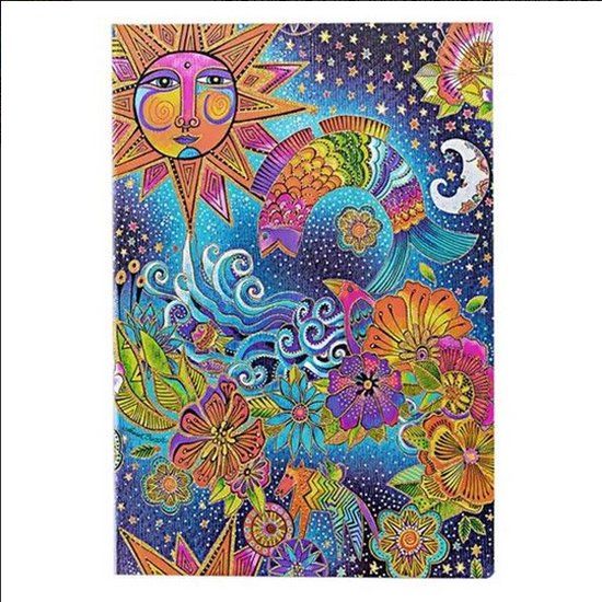 Carnet Paperblanks Whimsical Creations Celestial Magic Midi Lined Hardback Journal (Wrap Closure)