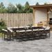 Prolenta Maison Exclusive Tuinset voor buiten, 15-delig, met kussens, bruin, van gevlochten polyraan