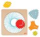 Spirograaf Spirograaf tekenset - Spirograaf en bois - 13 x 13 cm - 5 engrenages - Jouets colorés pour enfants