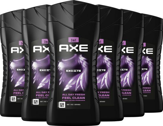 Axe 3-in-1 Douchegel - Excite - 6 x 250 ml